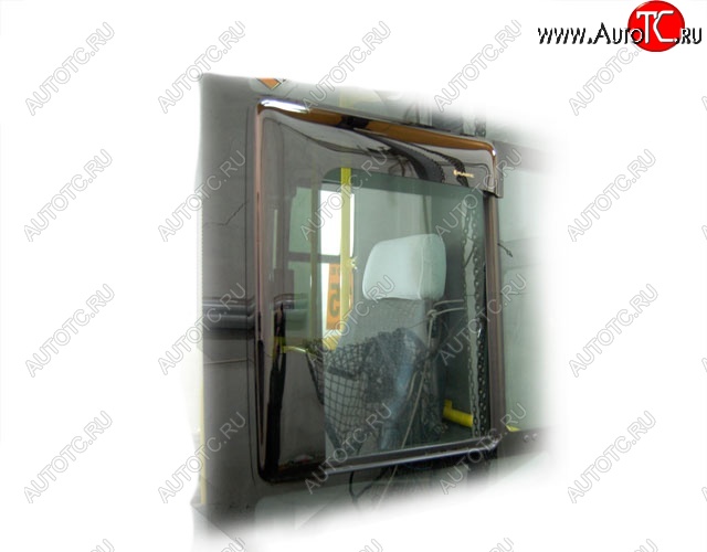 1 199 р. Дефлектора окон CA-Plastic  ГАЗ ГАЗель Next  A60,A63, A64 (2014-2021) автобус (Classic полупрозрачный, Без хром.молдинга)  с доставкой в г. Майкоп