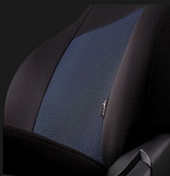3 899 р. Чехлы для сидений Lord Autofashion Дублин (жаккард, 3 места)  ГАЗ ГАЗель Next ( A21,A22, С41, С42,  A31,A32, C45, C46) - ГАЗон Next (черный/ ёж синий)  с доставкой в г. Майкоп. Увеличить фотографию 2
