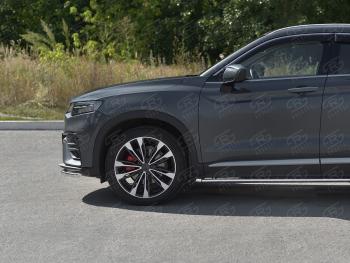 12 849 р. Защита переднего бампера (Ø42 мм, нержавейка) SLITKOFF  Geely Tugella  FY11,HPBA4 (2019-2025) дорестайлинг, рестайлинг  с доставкой в г. Майкоп. Увеличить фотографию 3