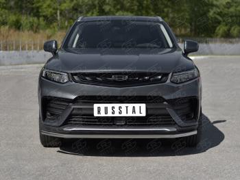 12 849 р. Защита переднего бампера (Ø42 мм, нержавейка) SLITKOFF  Geely Tugella  FY11,HPBA4 (2019-2025) дорестайлинг, рестайлинг  с доставкой в г. Майкоп. Увеличить фотографию 4