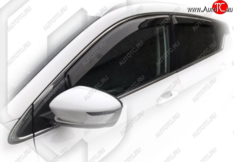 2 179 р. Дефлектора окон CA-Plastic Geely Coolray SX11 дорестайлинг (2018-2023) (Classic полупрозрачный, Без хром молдинга)  с доставкой в г. Майкоп