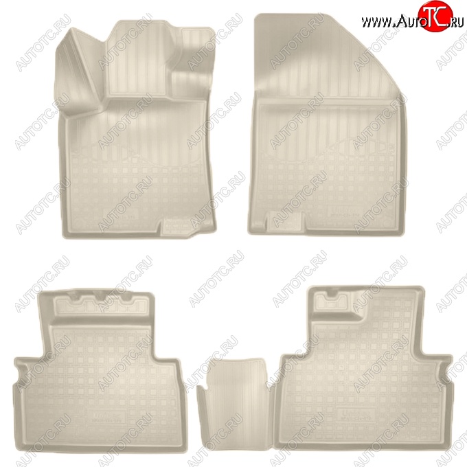 2 689 р. Коврики салонные Noplast (3D)  Geely Coolray  SX11 (2018-2023) дорестайлинг (Бежевые)  с доставкой в г. Майкоп