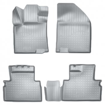 Коврики салонные Noplast (3D) Geely Coolray  SX11 (2018-2023) дорестайлинг (Серые)