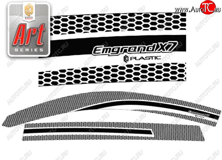 2 199 р. Дефлектора окон CA-Plastiс  Geely Emgrand X7 (2011-2015) дорестайлинг (Серия Art графит, Без хром.молдинга)  с доставкой в г. Майкоп