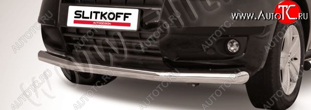 13 649 р. Защита переднего бампера Slitkoff (d76 мм)  Geely Emgrand X7 (2011-2015) дорестайлинг (Нержавейка, Полированная)  с доставкой в г. Майкоп