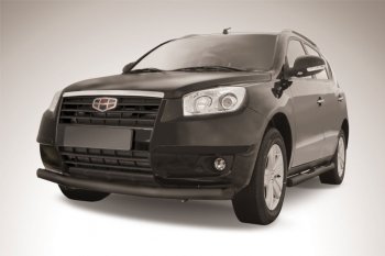 13 649 р. Защита переднего бампера Slitkoff (d76 мм)  Geely Emgrand X7 (2011-2015) дорестайлинг (Нержавейка, Полированная)  с доставкой в г. Майкоп. Увеличить фотографию 2