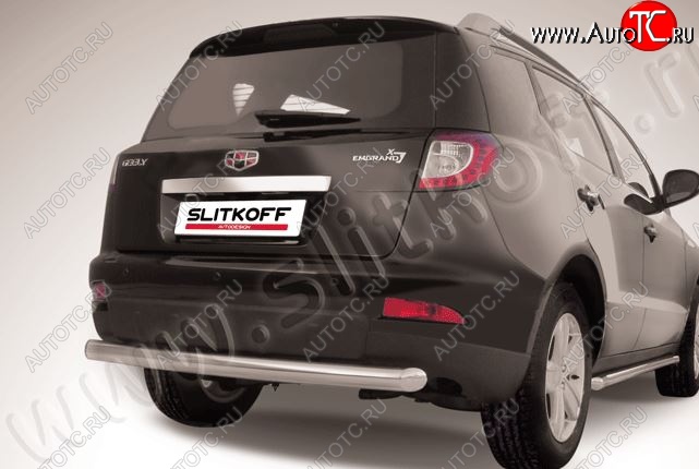 11 549 р. Защита заднего бампера Slitkoff (радиусная, d76 мм)  Geely Emgrand X7 (2011-2015) дорестайлинг (Нержавейка, Полированная)  с доставкой в г. Майкоп
