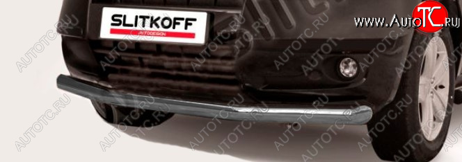 9 549 р. Защита переднего бампера Slitkoff (Ø 76 мм).  Geely Emgrand X7 (2011-2015) дорестайлинг (Цвет: серебристый)  с доставкой в г. Майкоп