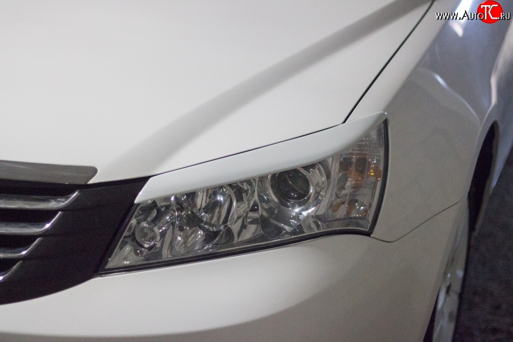 889 р. Реснички на фары Кураж  Geely Emgrand EC7 (2009-2016) седан дорестайлинг (Неокрашенные)  с доставкой в г. Майкоп