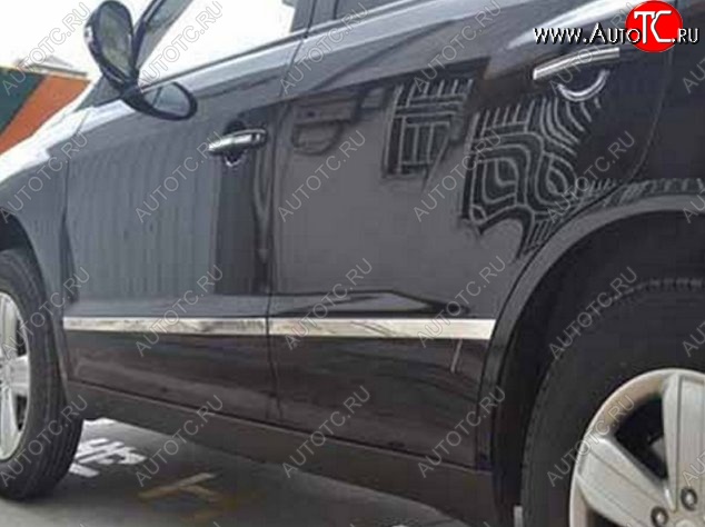 6 449 р. Молдинги CT Geely GX7 (2011-2015) (Неокрашенные)  с доставкой в г. Майкоп