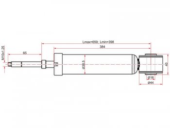 Амортизатор задний SAT (LH=RH) Geely MK (2006-2015), Geely MK Cross (2011-2016), Toyota Echo  XP10 (1999-2006), Toyota Funcargo (1999-2005), Toyota Ist  XP60 (2001-2007), Toyota Platz ( рестайлинг) (1999-2005), Toyota Vitz  XP10 (1998-2005), Toyota Yaris  XP10 (1999-2005)