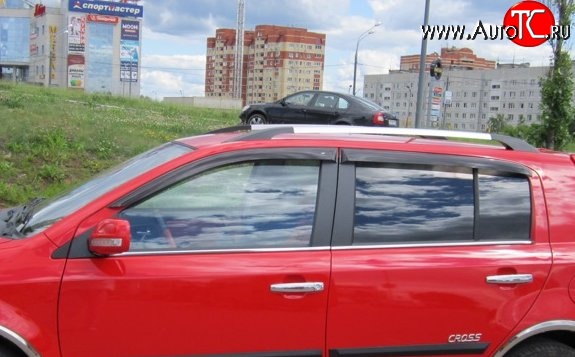 999 р. Комплект дефлекторов окон (ветровиков) 4 шт. Russtal Geely MK Cross (2011-2016)  с доставкой в г. Майкоп