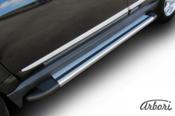 11 789 р. Порожки для ног Arbori Luxe Silver Great Wall Hover H3  рестайлинг (2014-2016)  с доставкой в г. Майкоп. Увеличить фотографию 2