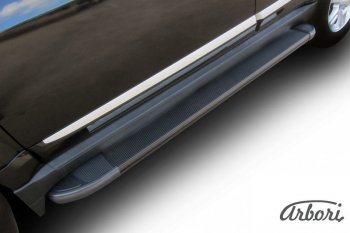 11 609 р. Порожки для ног Arbori Optima Black Great Wall Hover H3  рестайлинг (2014-2016)  с доставкой в г. Майкоп. Увеличить фотографию 2