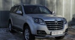 16 299 р. Защита переднего бампера (Ø63 мм волна, нержавейка) SLITKOFF Great Wall Hover H3  рестайлинг (2014-2016)  с доставкой в г. Майкоп. Увеличить фотографию 2
