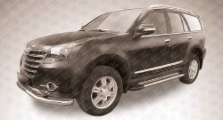 10 699 р. Алюминиевые пороги Slitkoff Luxe Silver Great Wall Hover H3  рестайлинг (2014-2016)  с доставкой в г. Майкоп. Увеличить фотографию 2