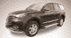 13 349 р. Алюминиевые пороги Slitkoff Optima Silver  Great Wall Hover H3 (2014-2016)  рестайлинг  с доставкой в г. Майкоп. Увеличить фотографию 2
