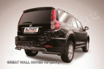 Защита заднего бампера из уголков d57 Slitkoff Great Wall Hover H3 (2014-2016)  рестайлинг