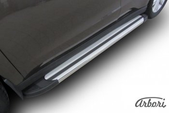 11 789 р. Порожки для ног Arbori Luxe Silver Haval H2 (2014-2021)  с доставкой в г. Майкоп. Увеличить фотографию 2