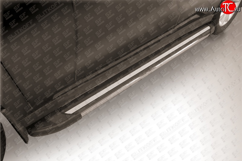 11 299 р. Алюминиевые пороги Slitkoff Luxe Black Haval H2 (2014-2021)  с доставкой в г. Майкоп