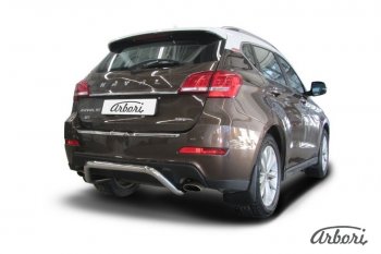 10 772 р. Защита заднего бампера Arbori (скоба, нержавейка, 1 труба d57 mm). Haval H2 (2014-2021)  с доставкой в г. Майкоп. Увеличить фотографию 2
