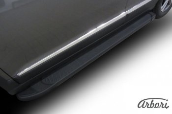 11 609 р. Порожки для ног Arbori Optima Black Haval H6 (2013-2020)  с доставкой в г. Майкоп. Увеличить фотографию 2