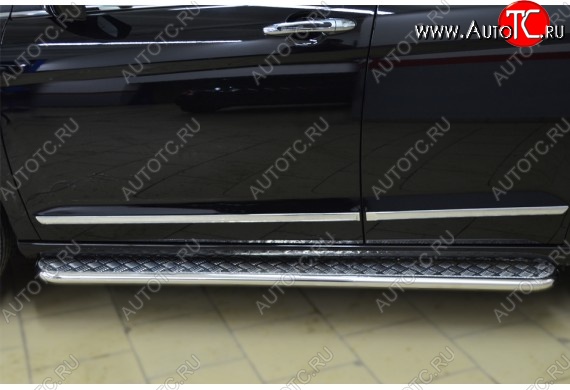 35 549 р. Широкая защита порогов с трубой диаметром 42 мм SLITKOFF v3 Haval H6 (2013-2020)  с доставкой в г. Майкоп