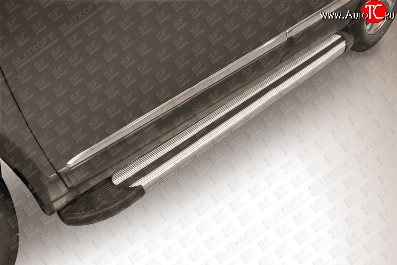 10 699 р. Алюминиевые пороги Slitkoff Luxe Silver  Haval H6 (2013-2020)  с доставкой в г. Майкоп
