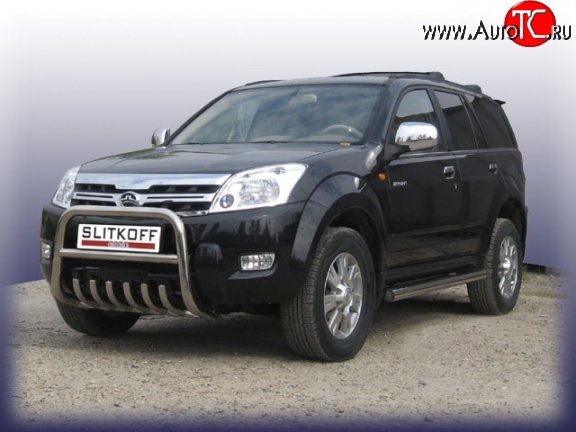 30 749 р. Усиленная защита переднего бампера с защитой картера Slitkoff Great Wall Hover  1-ый рестайлинг (2010-2014)  с доставкой в г. Майкоп