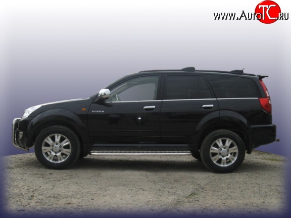 16 999 р. Широкая защита порогов Slitkoff Great Wall Hover  1-ый рестайлинг (2010-2014)  с доставкой в г. Майкоп