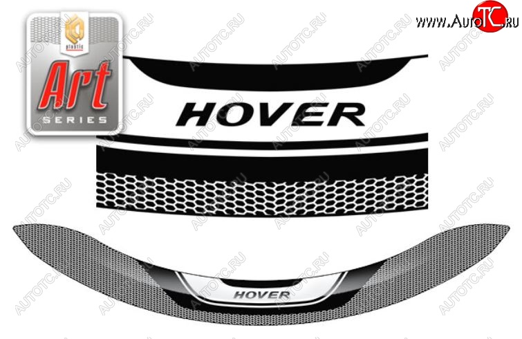 2 199 р. Дефлектор капота CA-Plastiс  Great Wall Hover H5 (2010-2017) (Серия Art белая)  с доставкой в г. Майкоп