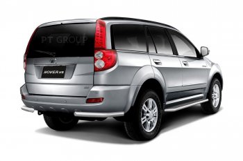 25 999 р. Порожки для ног из трубы Ø51 с алюминиевой площадкой Petroil Tuning. Great Wall Hover H5 (2010-2017) (Нержавейка полированная)  с доставкой в г. Майкоп. Увеличить фотографию 2