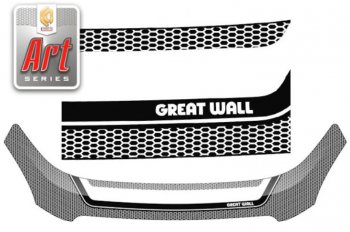Дефлектор капота CA-Plastiс Great Wall Hover M2 (2010-2014) (Серия Art черная)