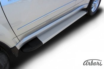 10 979 р. Порожки для ног Arbori Optima Silver Great Wall Hover H5 (2010-2017)  с доставкой в г. Майкоп. Увеличить фотографию 2