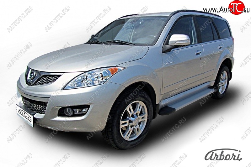 10 979 р. Порожки для ног Arbori Optima Silver Great Wall Hover H5 (2010-2017)  с доставкой в г. Майкоп