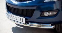17 199 р. Защита переднего бампера (2 трубыØ76 и 42 мм, нержавейка) SLITKOFF  Great Wall Hover H5 (2010-2017)  с доставкой в г. Майкоп. Увеличить фотографию 3
