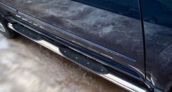 83 999 р. Защита порогов с пластиковыми вставками для ног из круглой трубы диаметром 76 мм Russtal Great Wall Hover H5 (2010-2017) (Защита порогов с со скосами на торцах (вариант 1))  с доставкой в г. Майкоп. Увеличить фотографию 4