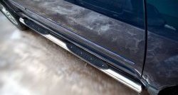 83 999 р. Защита порогов с пластиковыми вставками для ног из круглой трубы диаметром 76 мм Russtal Great Wall Hover H5 (2010-2017) (Защита порогов с со скосами на торцах (вариант 1))  с доставкой в г. Майкоп. Увеличить фотографию 7