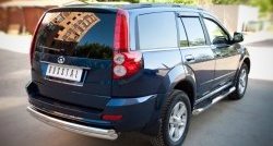 14 399 р. Защита заднего бампера (2 трубы Ø63 мм, нержавейка) SLITKOFF  Great Wall Hover H5 (2010-2017)  с доставкой в г. Майкоп. Увеличить фотографию 2