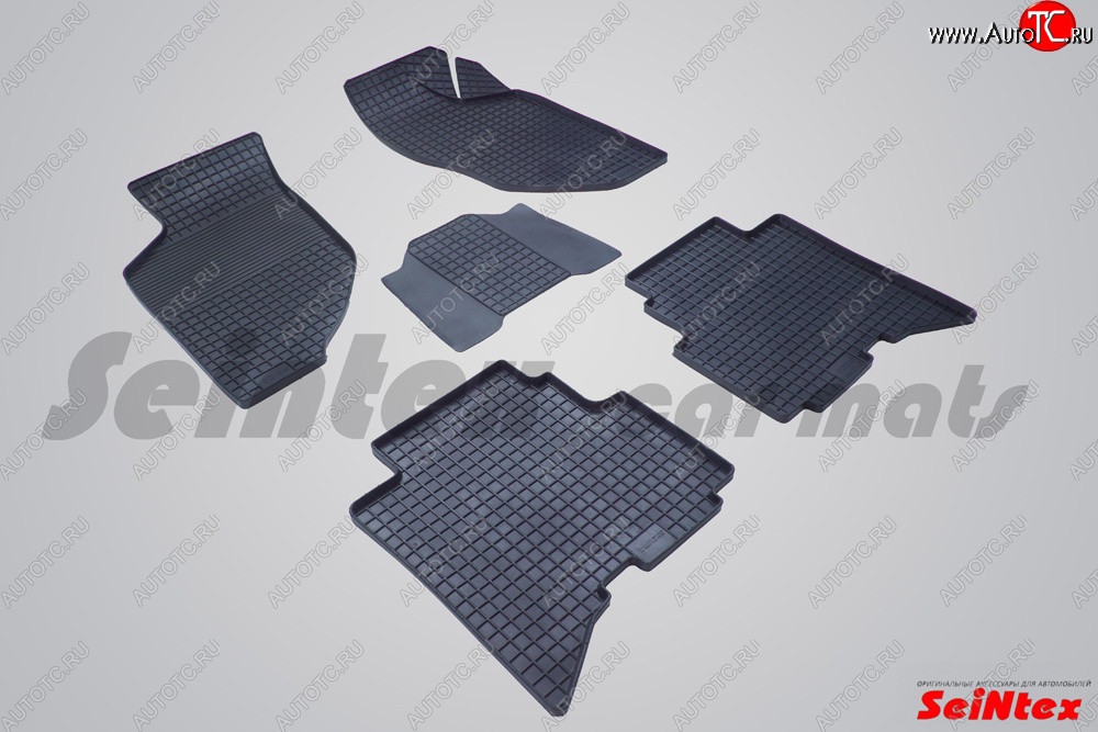 3 299 р. Износостойкие коврики в салон с рисунком Сетка SeiNtex Premium 4 шт. (резина) Great Wall Hover H5 (2010-2017)  с доставкой в г. Майкоп
