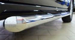 83 999 р. Защита порогов с пластиковыми вставками для ног из круглой трубы диаметром 76 мм Russtal Great Wall Hover H6 (2012-2016) (Защита порогов с со скосами на торцах (вариант 1))  с доставкой в г. Майкоп. Увеличить фотографию 3