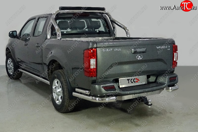 28 749 р. Защита заднего бампера (уголки двойные) 4WD 2.0 TD ТСС 76,1/50,8 мм  Great Wall Wingle 7 (2018-2023) пикап  с доставкой в г. Майкоп