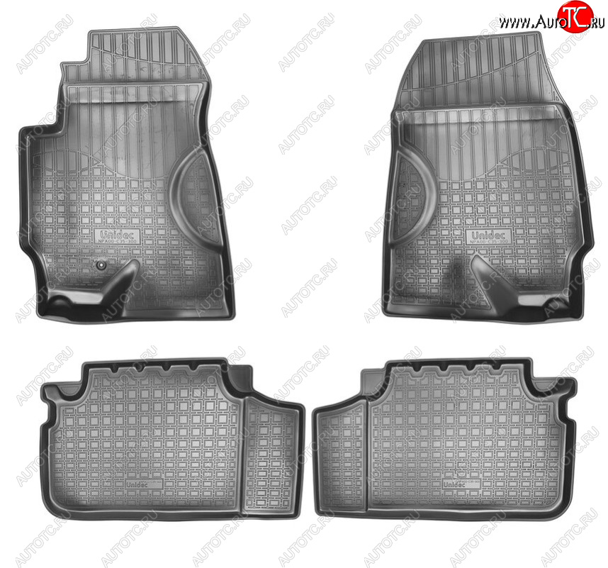 2 379 р. Комплект салонных ковриков Norplast Haima 7 S3 (2013-2016) (Цвет: черный)  с доставкой в г. Майкоп