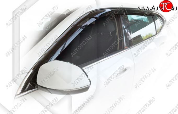 2 199 р. Дефлектора окон CA-Plastiс Haval F7  дорестайлинг (2018-2022) (Classic полупрозрачный, Без хром молдингов)  с доставкой в г. Майкоп