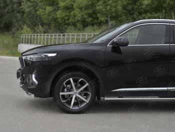 11 199 р. Защита переднего бампера (Ø42 мм, нержавейка, 4WD) SLITKOFF Haval F7x дорестайлинг (2019-2022)  с доставкой в г. Майкоп. Увеличить фотографию 4