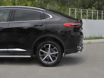 13 999 р. Защита заднего бампера (2 трубы Ø63 и 42 мм, нержавейка) SLITKOFF Haval F7x дорестайлинг (2019-2022)  с доставкой в г. Майкоп. Увеличить фотографию 4