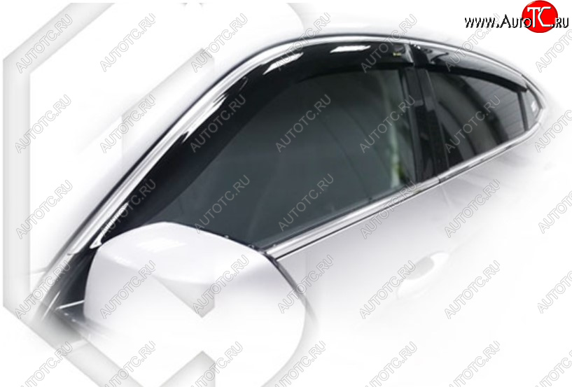 2 199 р. Дефлектора окон CA-Plastic Haval F7x дорестайлинг (2019-2022) (Classic полупрозрачный, Без хром молдинга)  с доставкой в г. Майкоп