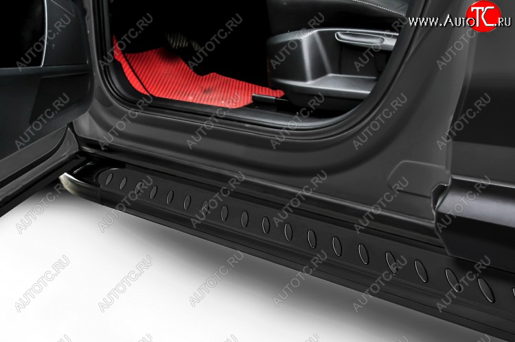 17 399 р. Пороги алюминиевые Slitkoff Haval H2 (2014-2021) (Prestige Black)  с доставкой в г. Майкоп