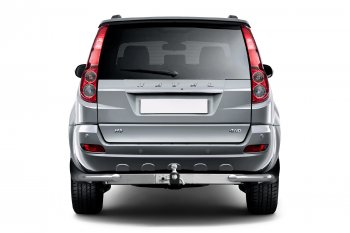 Защита заднего бампера PT GROUP угловая Ø63мм (НПС) HAVAL H5 2020-2023 Haval H5 рестайлинг (2020-2023) (Нержавеющая полированная сталь)