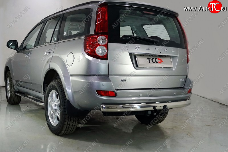 17 299 р. Защита заднего бампера (овальная) ТСС (нержавейка d75х42 мм) Haval H5 рестайлинг (2020-2023)  с доставкой в г. Майкоп